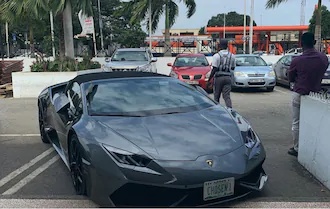 Stolen Lamborghini found in Ghana with Nigerian plate number (photos)